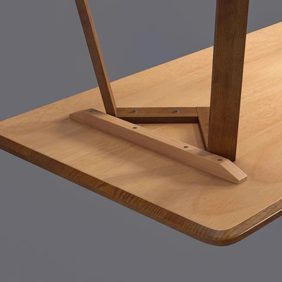 ٹھوس لکڑی کے کھانے کی میز جدید سادہ لگژری مستطیل م...