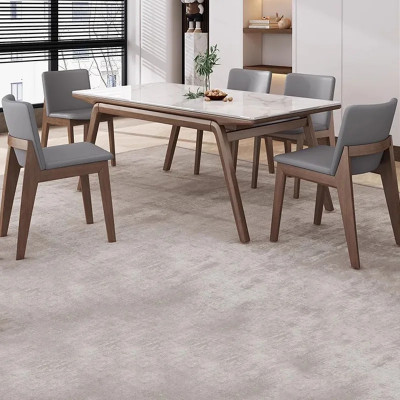 طاولة طعام خشبية مستطيلة ، أبيض ياباني ، مقاوم للم...