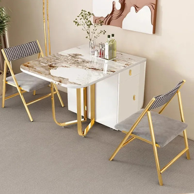 طاولة طعام بسيطة قابلة للتمديد ، طاولة قابلة للطي...