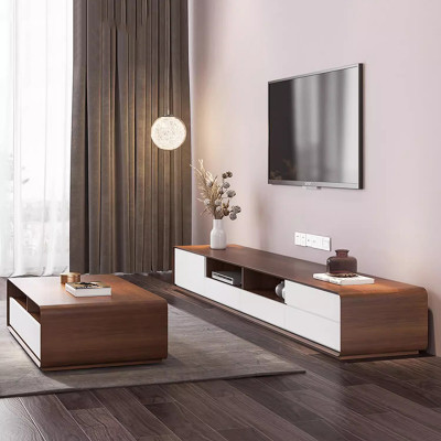 حامل تلفاز فاخر حديث ، تخزين أرضية خشبية ، منظم مص...