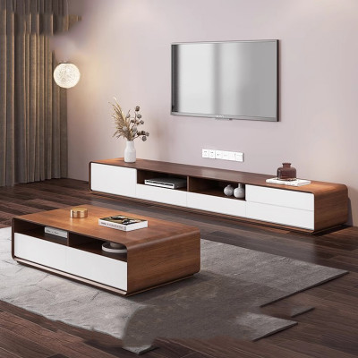 حامل تلفاز فاخر حديث ، تخزين أرضية خشبية ، منظم مص...