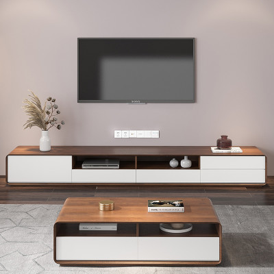 حامل تلفاز فاخر حديث ، تخزين أرضية خشبية ، منظم مص...