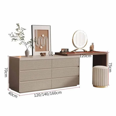 طاولة خلع الملابس مريحة مع البراز ، الغرور التخزين...