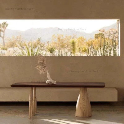 طاولة طعام من الخشب الصلب ، طاولة قهوة شوكة شجرة ،...