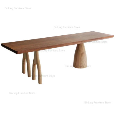 طاولة طعام من الخشب الصلب ، طاولة قهوة شوكة شجرة ،...