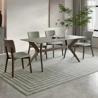 أرجل طاولة طعام مستطيلة ، طاولة معدنية فاخرة للمنز...