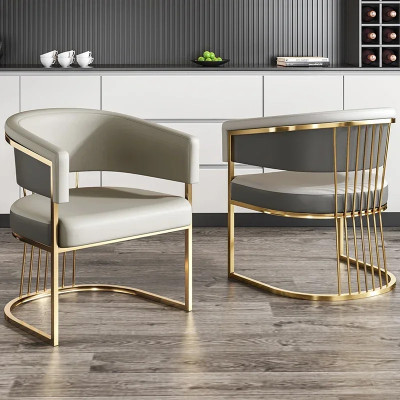 كراسي جلدية حديثة من الشمال لغرفة المعيشة ، صالات...