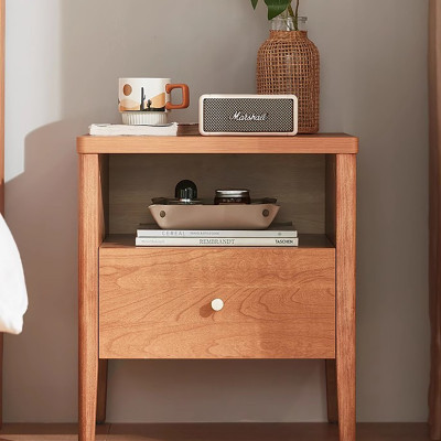 طاولة نوم عصرية بجانب السرير من الراتان الشمال ، م...