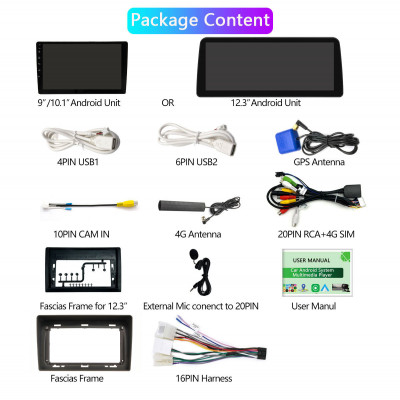 سيارة ستيريو الوسائط المتعددة رئيس وحدة ، 360 درجة...