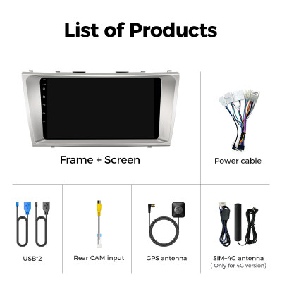 ٹویوٹا کیمری XV40 2005-2011 کارپلے اینڈرائیڈ آٹو ر...