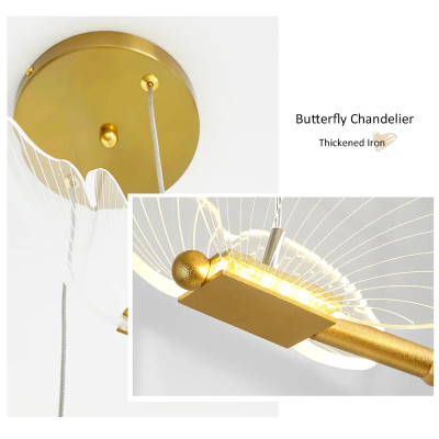 LED الحديثة فراشة قلادة ضوء السقف قلادة الخفيفة، ا...