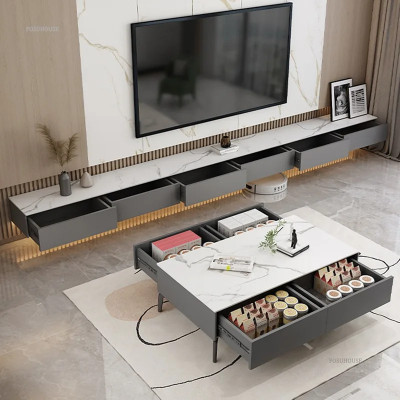 حامل تلفاز من الخشب الصلب مثبت على الحائط ، خزانة...