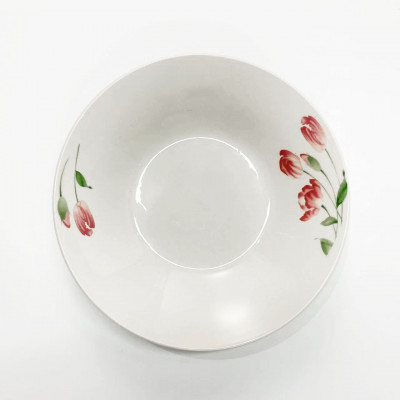 طبق سيراميك بسيط إبداعي ، طبق مستدير ، زينة توليب...