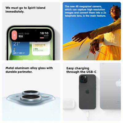 هاتف خلوي من Apple-iPhone 15 A3092 ، ذاكرة رام 6 ج...