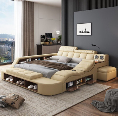 سمارٹ بیڈ تاتامی بیڈ اطالوی مرصع ماسٹر بیڈروم ڈبل...