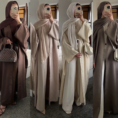 Islamic abaya for women, cardigan robe, Ramadan, j...