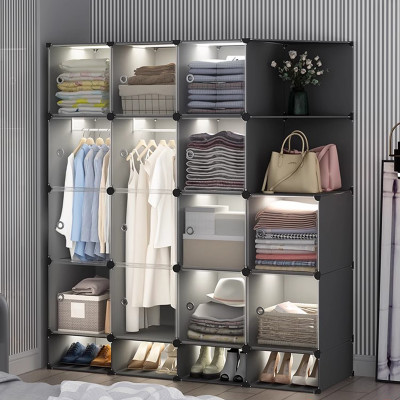 خزانة ملابس حديثة بسيطة لتوفير المساحة ، منظم تخزي...