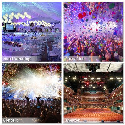 إضاءة أمامية متحركة بإضاءة ليد مع تحكم DMX ، أضواء...