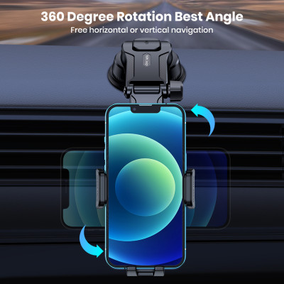 حامل هاتف Topk للسيارة ، 2 في 1 ، مثبت للوحة القيا...