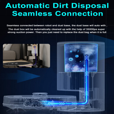 ABIR R30 روبوت الأنظف ، محطة فارغة السيارات ، ليزر...