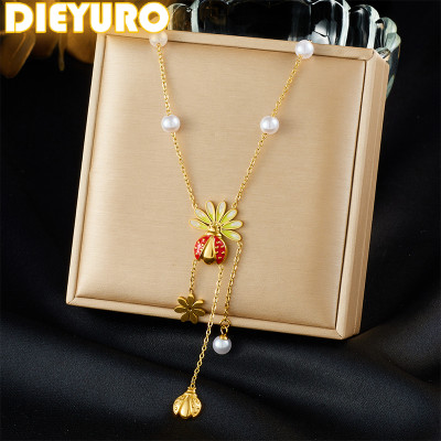 DIEYURO 316L الفولاذ المقاوم للصدأ الحشرات الدعسوق...