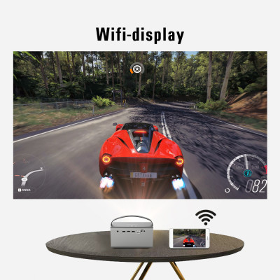 جهاز عرض صغير محمول مع بطارية ، R17 ، 3D ، 4K سينم...