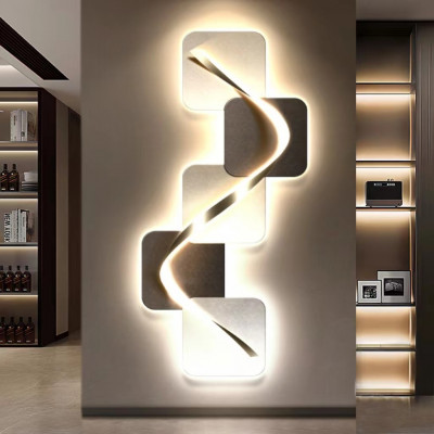 لوحة زخرفية فاخرة لمدخل القاعة ، أضواء ليد ، غرفة...