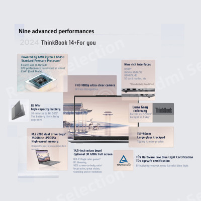 لابتوب لينوفو-ثينك بوك 14 + AMD R7 نوت بوك ، شو H...