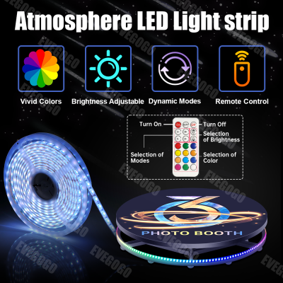 آلة كشك الصور لحفلات الزفاف ، كاميرا دوارة بدرجة د...