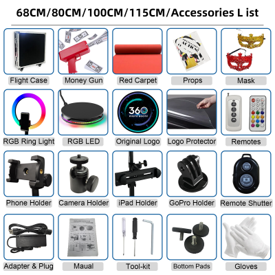 آلة كشك الصور لحفلات الزفاف ، كاميرا دوارة بدرجة د...