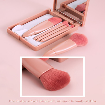 صندوق صغير محمول مكون من 5 فرش مكياج للسفر مجموعة...