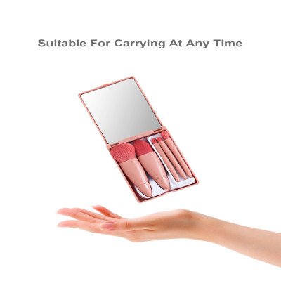 صندوق صغير محمول مكون من 5 فرش مكياج للسفر مجموعة...