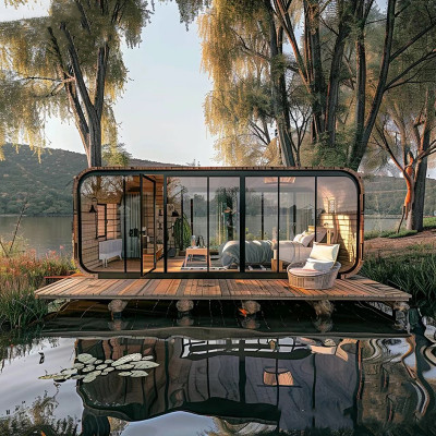 منزل حاوية مسبق الصنع للبيع ، مانع للتسرب ، كبسولة...