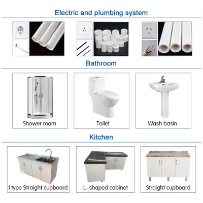 منزل حاوية مسبق الصنع قابل للتوسيع ، وحدات 3 غرف ن...