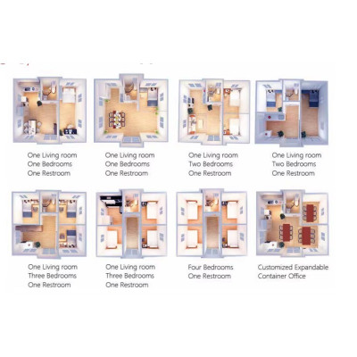 منزل مسبق الصنع قابل للتوسيع قابل للطي من الفولاذ...