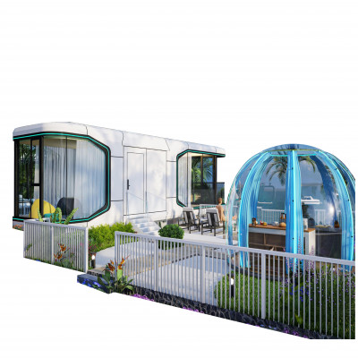 منزل حاوية متنقل مسبق الصنع ، منزل صغير ، كبسولة م...
