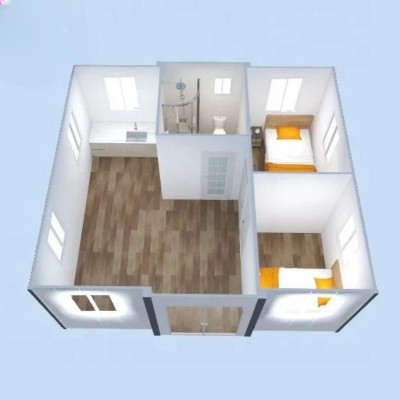 منزل حاوية مسبق الصنع قابل للتوسيع ، منزل رخيص ، 4...