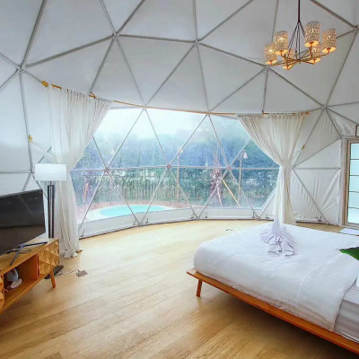 خيمة قبة Glamping البلاستيكية الفاخرة ، خيمة فندق...