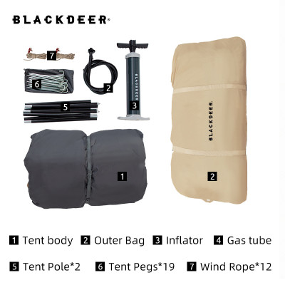 Blackالغزلان-خيمة هوائية قابلة للنفخ ، مساحة كبيرة...