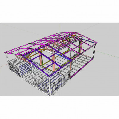 حاوية منزل فولاذية جاهزة للعيش ، غرفتي نوم ، 20 قد...