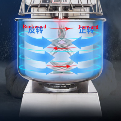 خلاط العجين الكهربائي 10 لتر التجارية الفولاذ المق...