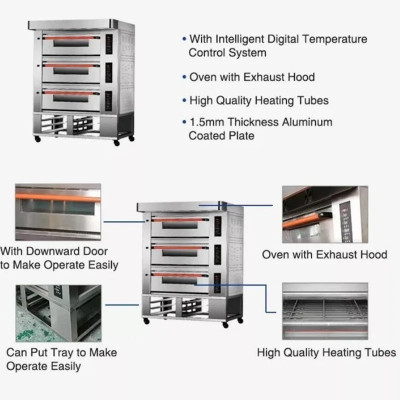 فرن الخبز الصناعي للكعك ، آلات المخابز كاملة ، مجم...