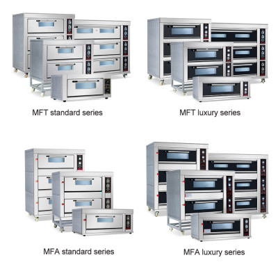 فرن مخبز صناعي 3 طبقات 6 صينية ، فرن تجاري يعمل با...
