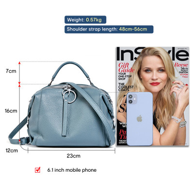 حقيبة يد نسائية من الجلد الطبيعي ، حقيبة حمل كاجوا...