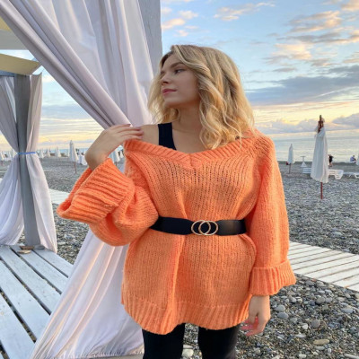 5 ألوان ماكسي أنثى سترة المرأة بلوفر شتوي الحياكة...