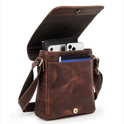 CONTACT'S-حقيبة كتف جلدية للرجال ، حقيبة كتف صغيرة...