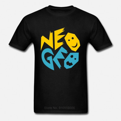 تي شيرت Neo Geo SNK للرجال ، وحدة تحكم لألعاب الفي...