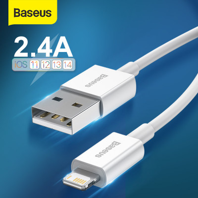 Baseus USB كابل آيفون 13 12 11 برو Xr Xs ماكس 8 سر...
