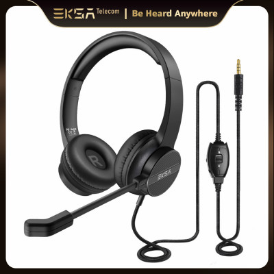 EKSA H12 سلكي سماعة رأس بمايكروفون لأجهزة الكمبيوتر