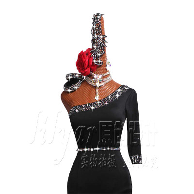 الرقص اللاتينية المنافسة فستان ازياء أداء الممارسة...